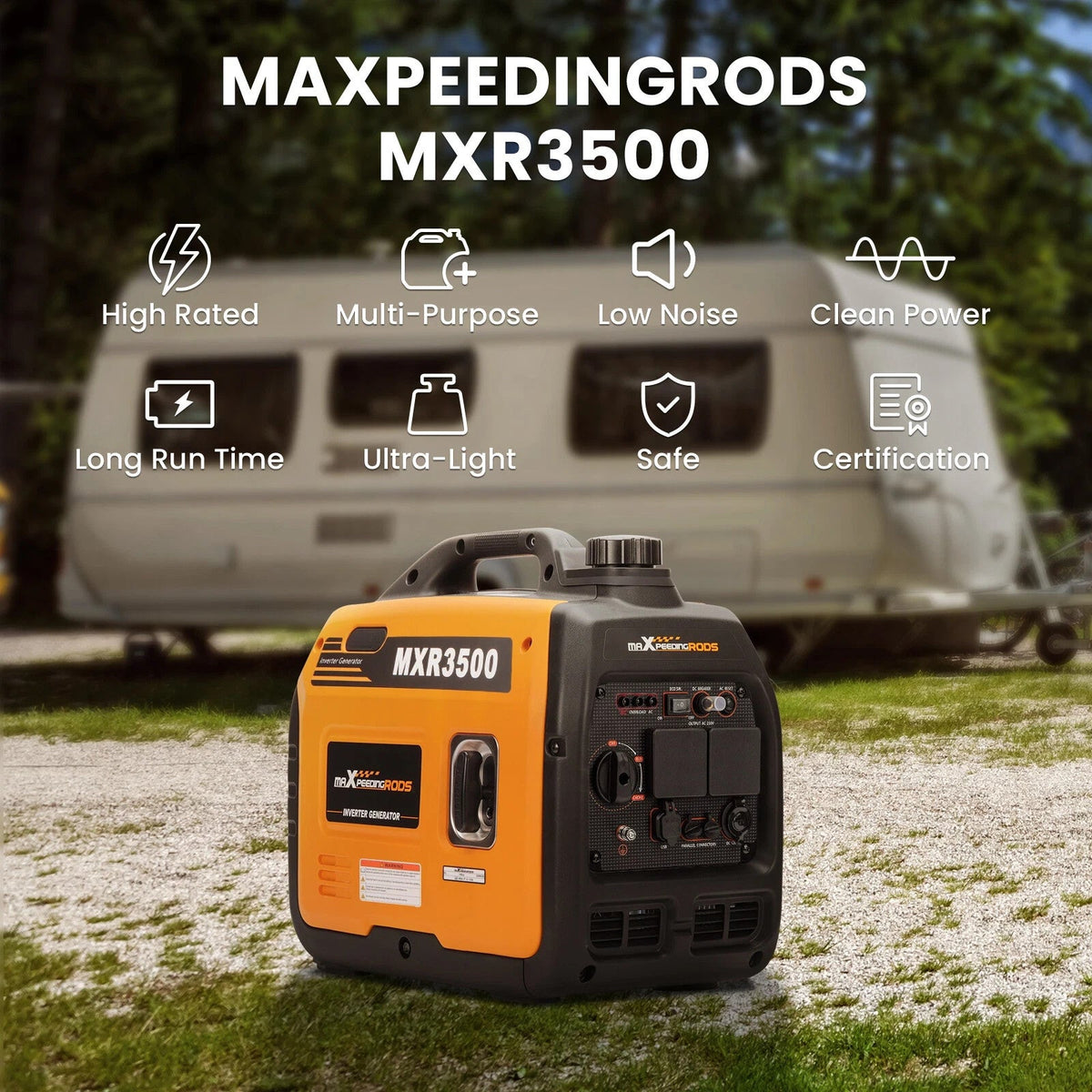 3.3KW Inverter Generator Petrol Portable Quiet 230V Backup Power Home Camping - Part333 Auto Parts UK