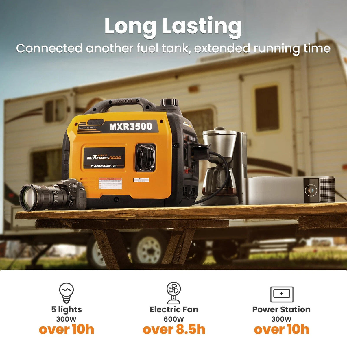 3.3KW Inverter Generator Petrol Portable Quiet 230V Backup Power Home Camping - Part333 Auto Parts UK