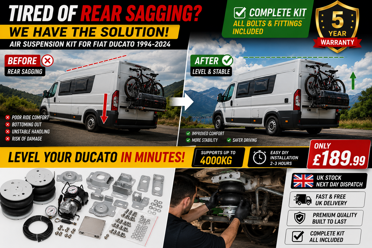 Air Suspension Kit for Fiat Ducato Peugeot Boxer Citroen Relay 1994–2024 4000kg
