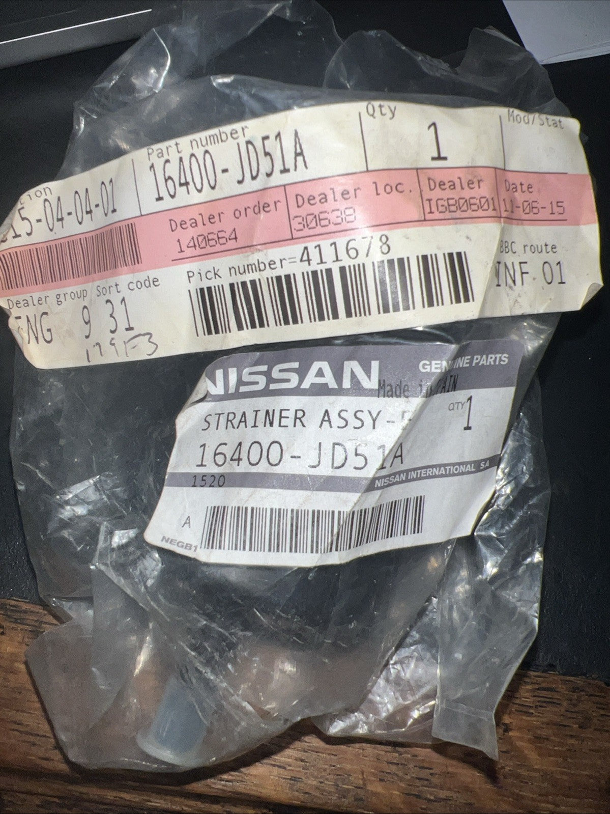Genuine Nissan Navara Qashqai Pathfinder Fuel Filter Bosch 0450902161 16400JD51A