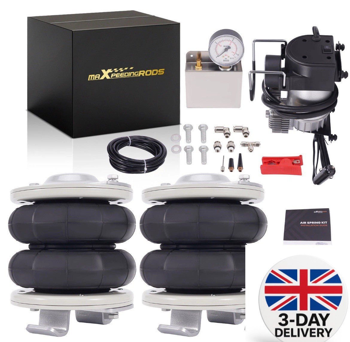 Air Suspension Kit W/ Compressor For Fiat Ducato Citroen Relay 1994 - 2024 4000kg - Auto Parts Store