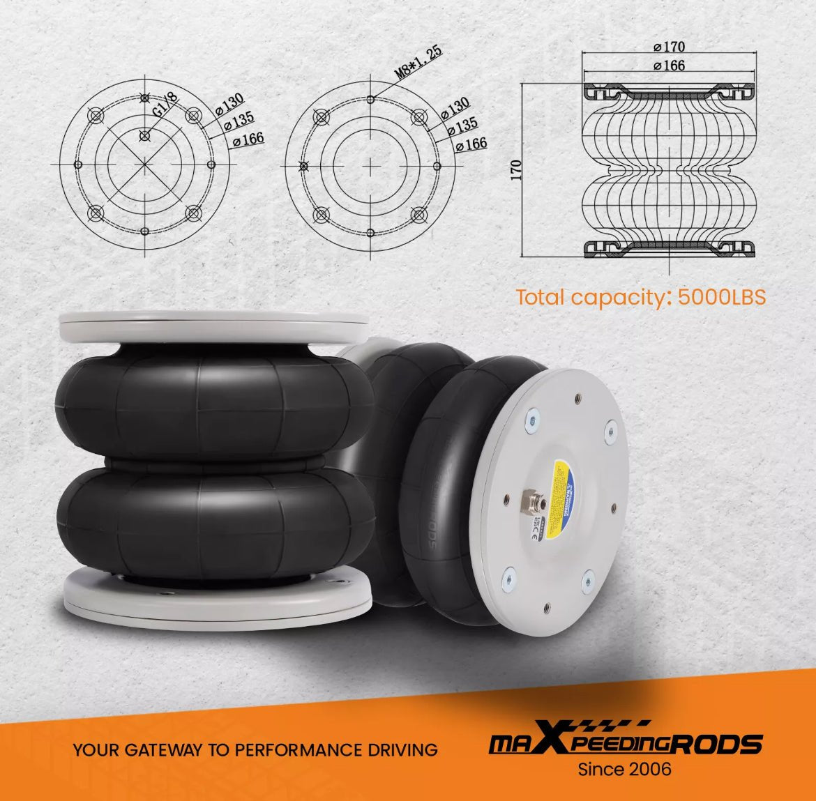 Air Suspension Kit with Compressor For Fiat Ducato, Citroen Relay, Peugeot Boxer 1994 - 2024 - Auto Parts Store