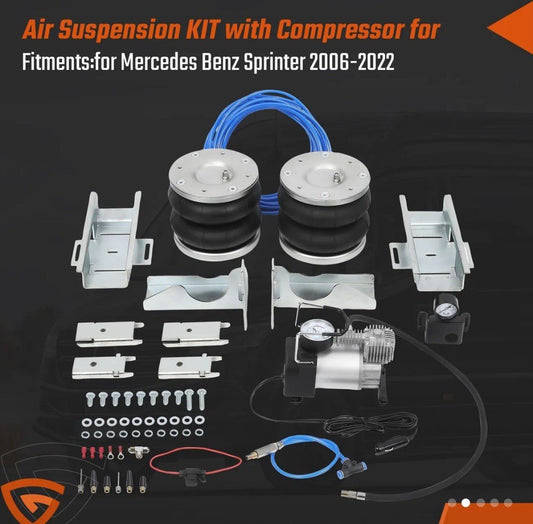 Air Suspension Kit with Compressor For Mercedes - Benz Sprinter 2006 - 2022 4000kg - Auto Parts Store