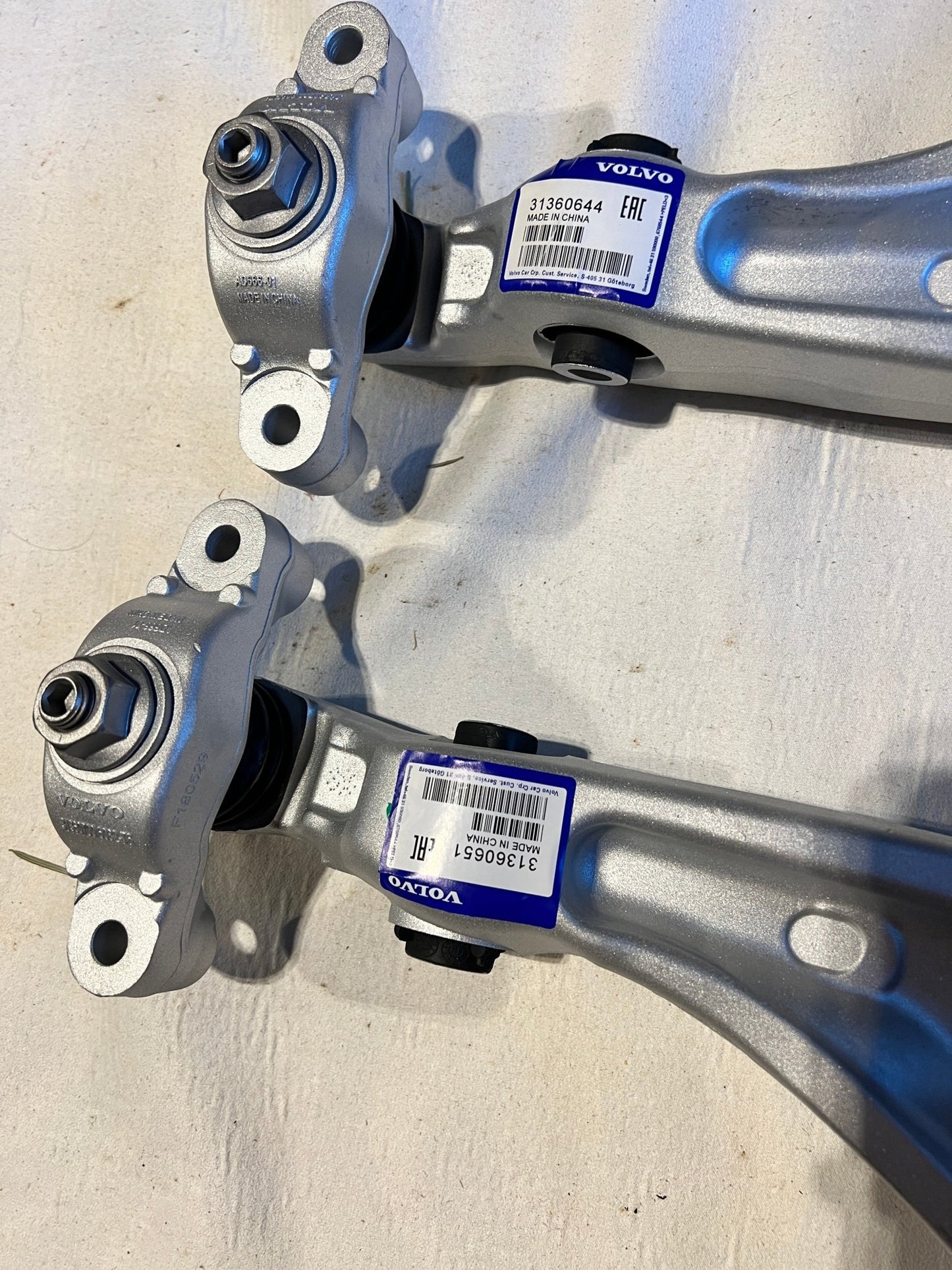 Original Front Lower Left Right Control Arms Fit Volvo XC90 XC60 2016 - 31360644, 31360651 - Part333 Auto Parts UK